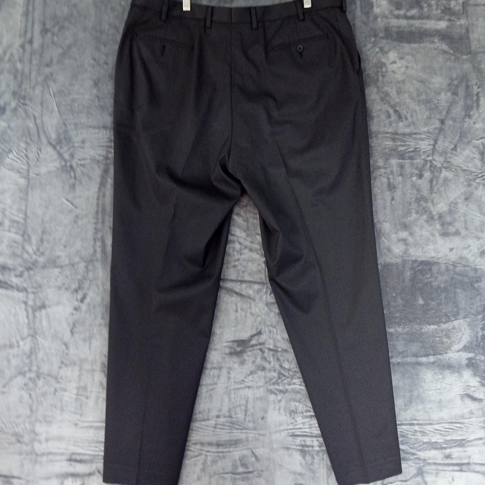Izod Dress Pants Mens 38x32‎ Pinstripe Flat Front Stretch Work Polyester Blend